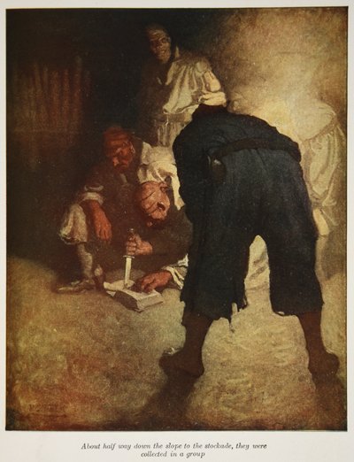 About Half Way Down the Slope to the Stockade, an Illustration from 